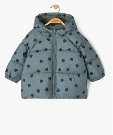 GEMO Doudoune matelassée à motifs bébé fille vert standard