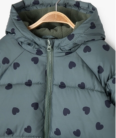 doudoune matelassee a motifs bebe fille vert doudounesF173501_2