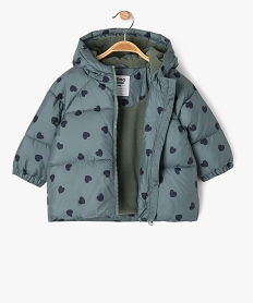 doudoune matelassee a motifs bebe fille vert doudounesF173501_3