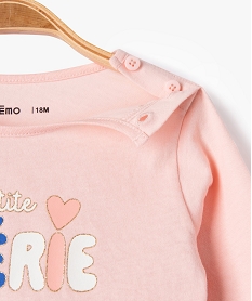 tee-shirt a manches longues a message bebe fille rouge tee-shirts manches longuesF175701_2