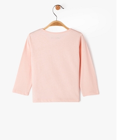 tee-shirt a manches longues a message bebe fille rouge tee-shirts manches longuesF175701_3