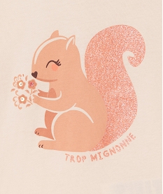 tee-shirt manches longues et col roule imprime bebe fille rose tee-shirts manches longuesF177101_2