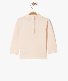 tee-shirt manches longues et col roule imprime bebe fille rose tee-shirts manches longuesF177101_3