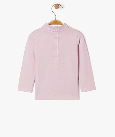 tee-shirt manches longues et col roule imprime bebe fille violet tee-shirts manches longuesF177401_3