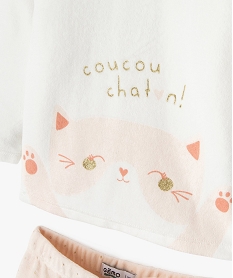 pyjama en velours 2 pieces imprimees bebe beige pyjamas 2 piecesF179801_3