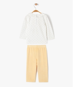 pyjama en velours 2 pieces a motif lapin bebe beige pyjamas 2 piecesF181201_4