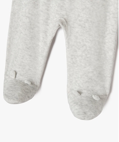 pyjama en velours 2 pieces avec ouverture devant bebe beige pyjamas 2 piecesF181801_2