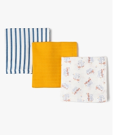 langes bebe en coton pour bebe (lot de 3) beige couvertures draps et tours de litF184201_2