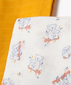 langes bebe en coton pour bebe (lot de 3) beige couvertures draps et tours de litF184201_3