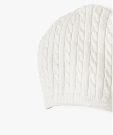bonnet de naissance en maille torsadee bebe beigeF184401_2