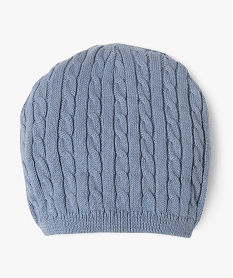 bonnet fin en maille torsadee bebe bleuF184501_3