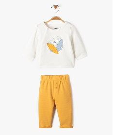 GEMO Ensemble 2 pièces chemise et tee-shirt bébé garçon Beige