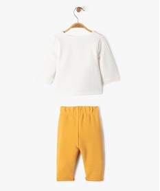 ensemble 2 pieces chemise et tee-shirt bebe garcon beigeF185901_4