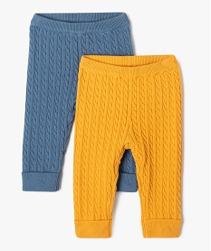 pantalon en maille torsadee unie bebe (lot de 2) bleuF186501_4