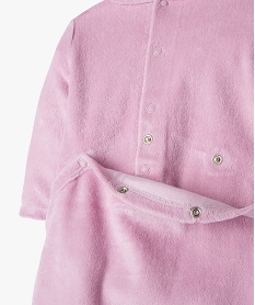 pyjama en velours a pont-dos pressionne bebe violet pyjamas veloursF187501_2