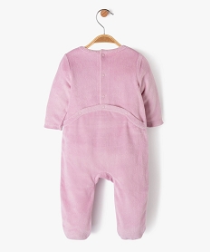 pyjama en velours a pont-dos pressionne bebe violet pyjamas veloursF187501_3