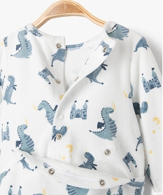 pyjama en velours a motifs dragons bebe garcon blanc chine pyjamas veloursF189001_2