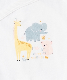 bodies a manches longues a motifs animaux de la jungle bebe (lot de 3) beige body manches longuesF191001_2