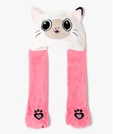GEMO Bonnet peluche avec oreilles animées fille - Gabby et la maison magique rose standard