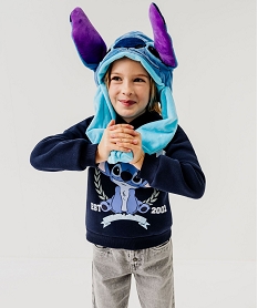 GEMO Bonnet peluche Stitch avec oreilles animées fille - Disney bleu standard