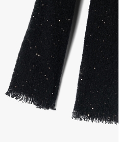 echarpe plaid avec sequins brodes femme noir standard bonnets echarpes gantsF195901_2
