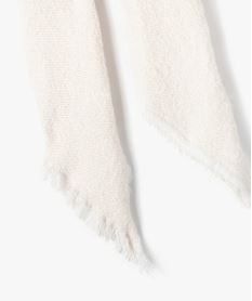 echarpe avec fil metallise et finitions franges femme beige bonnets echarpes gantsF196001_2