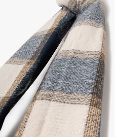 echarpe motif tartan avec fil metallise femme - lulucastagnette bleu standard bonnets echarpes gantsF196101_2
