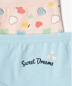 GEMO Shorties à motifs coeurs fille (lot de 3) Multicolore