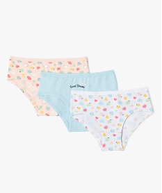 shorties a motifs coeurs fille (lot de 3) multicoloreF197401_3