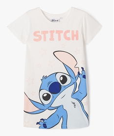 chemise de nuit a manches courtes motif stitch fille - disney blancF197801_1