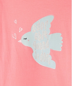 pyjama en coton 2 pieces imprimes fille roseF198301_2