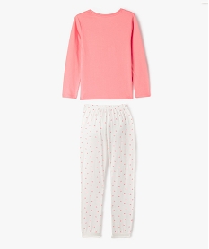 pyjama en coton 2 pieces imprimes fille roseF198301_3