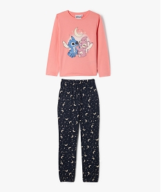 pyjama bicolore avec motif stitch fille - disney roseF198401_1
