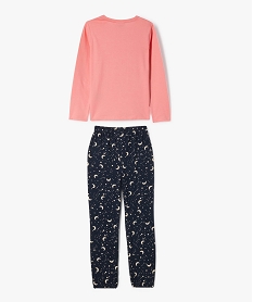 pyjama bicolore avec motif stitch fille - disney roseF198401_4