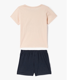 pyjashort 2 pieces en coton imprime fille - stitch roseF198501_3