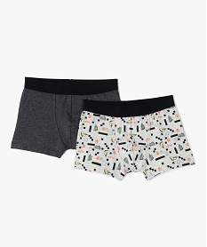 boxer garcon stretch 1 uni  1 imprime (lot de 2) grisF200101_3