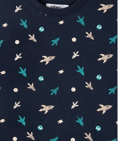 pyjama en coton 2 pieces a motif fusees garcon bleuF200201_2