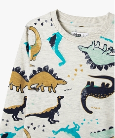 pyjama en coton 2 pieces a motif dinosaures garcon beigeF200401_2