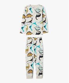 pyjama en coton 2 pieces a motif dinosaures garcon beigeF200401_4