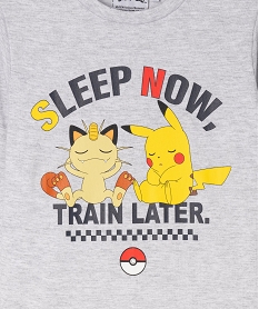 pyjama avec motif pikachu garcon - pokemon grisF200601_3