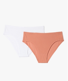 GEMO Culotte en maille côtelée fille  (lot de 2) Orange