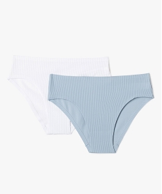 GEMO Culotte en maille côtelée fille  (lot de 2) Bleu