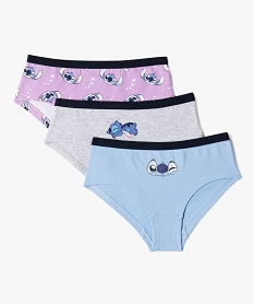 GEMO Shorty motif Stitch à large ceinture élastique fille - Disney (lot 3) Bleu
