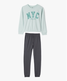 GEMO Pyjama 2 pièces en coton fille Vert
