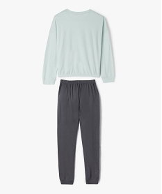pyjama 2 pieces en coton fille vertF203001_4
