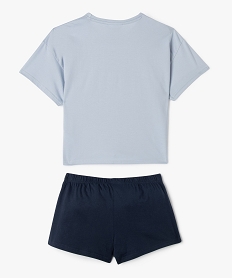 pyjashort oversize imprime stitch fille - disney bleu standardF203301_3