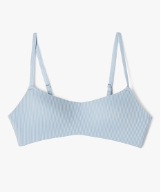 GEMO Soutien-gorge à bonnets moulés en maille côtelée fille bleu standard