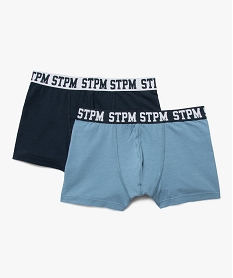 GEMO Boxer en coton stretch garçon (lot de 2) bleu standard