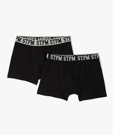 GEMO Boxer en coton stretch garçon (lot de 2) noir standard