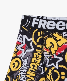 boxer microfibre douce imprimee garcon - freegun noirF204201_2